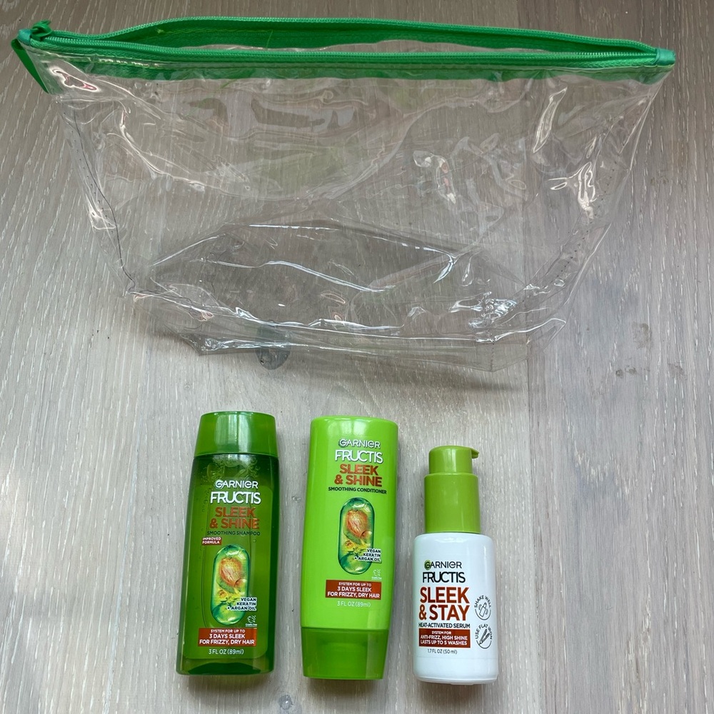 Garnier Fructis Travel Size Hair Care Trio in Airline Travel Bag  3 fl. oz. New! - Picture 2 of 7